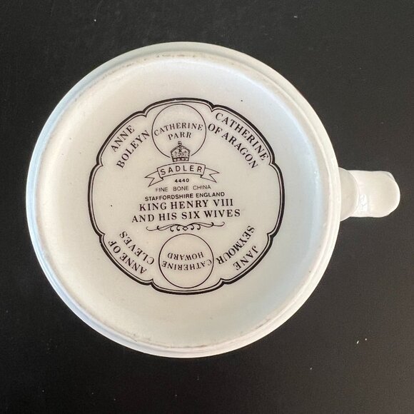Vintage JAMES SADLER King Henry VIII And His Six Wives Fine Bone China Cup Mug - Picture 13 of 14